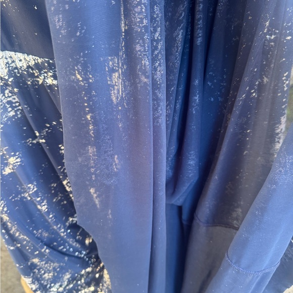 NEW TED BAKER Iggiey Metallic Burnout Midi Dress in Navy, Size 10/M - Picture 11 of 14